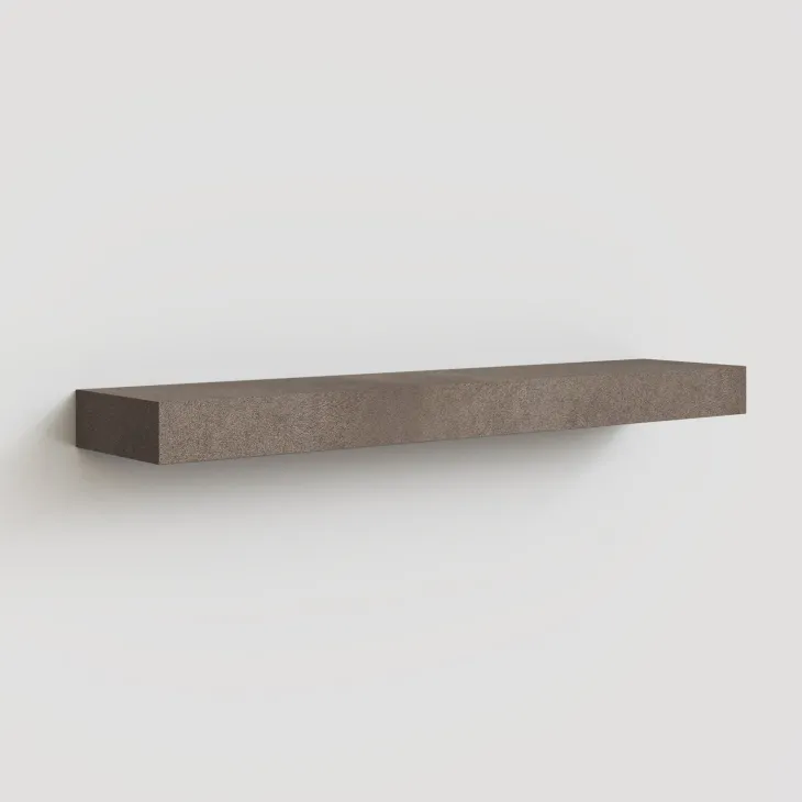 Parete attrezzata 276x265h cm con pannello cannettato ossido marrone rovere chiaro Sunset Decor 1036