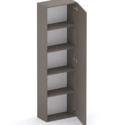 Parete attrezzata 331x186h cm marrone bronzo rovere scuro Sunset 1025