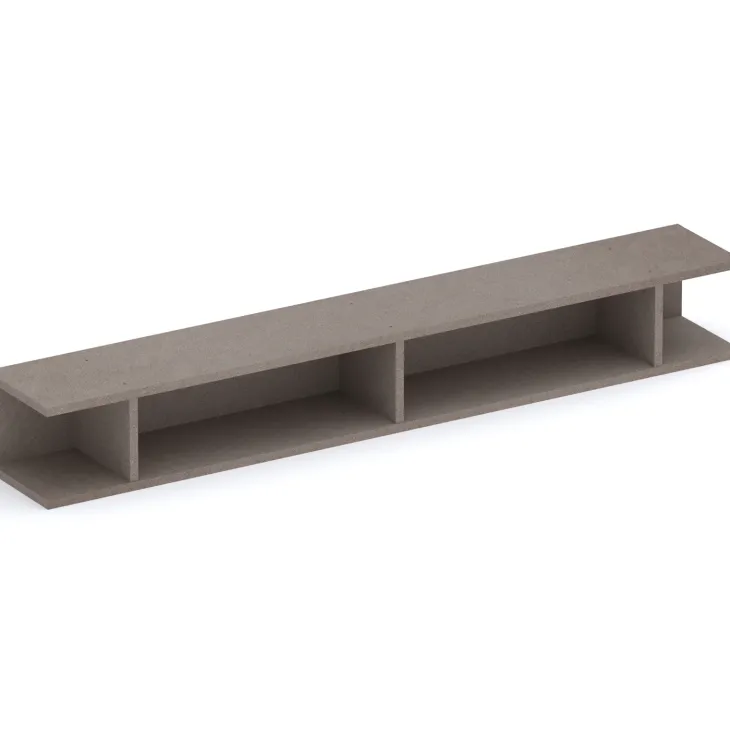 Parete attrezzata 285x195h cm marrone beige rovere chiaro Sunset 1030
