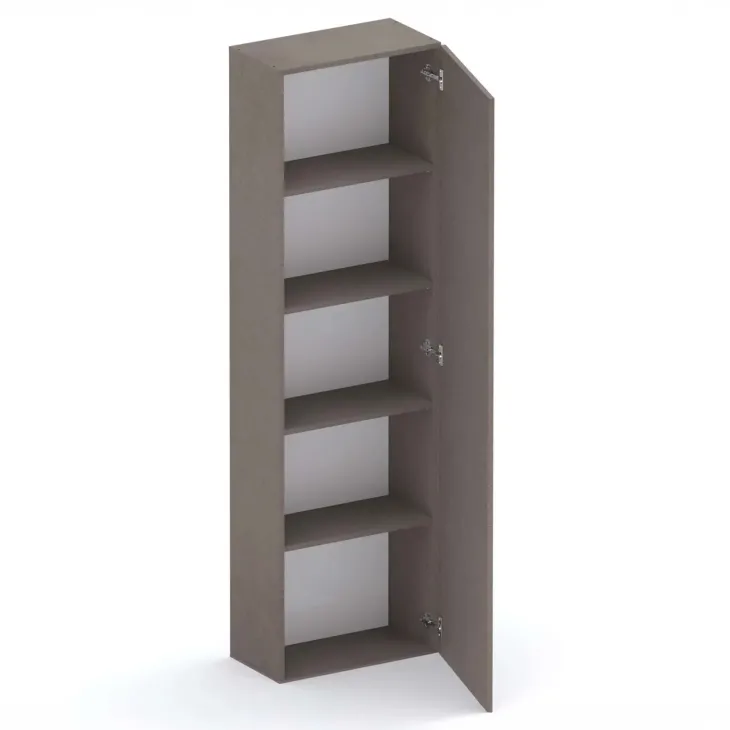 Parete attrezzata 330x186h cm marrone bronzo beige Sunset 1047