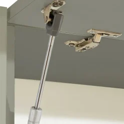 Parete attrezzata 290x190h cm moderna 2 vetrine tortora rovere Zenith 2