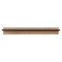 Parete attrezzata 340x192h cm moderna noce con stampa nera Mendes 2