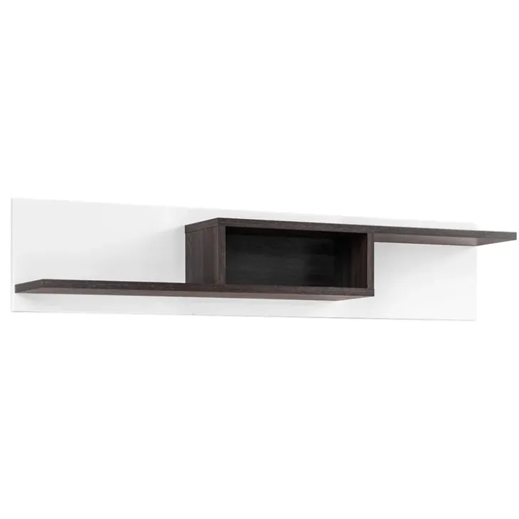 Parete attrezzata 310x197h cm moderna bianco lucido Mackay Gihome®