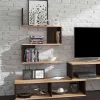 Parete attrezzata 180x165h cm soggiorno rovere chiaro e scuro Jessica
