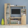 Parete attrezzata 160x160h cm soggiorno rovere Alicante