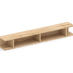 Parete attrezzata 246x186h cm soggiorno rovere chiaro bianco Sunset 1000