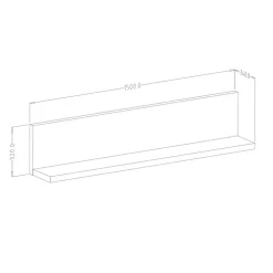 Parete attrezzata 219x205h cm soggiorno nero opaco Megan Gihome®