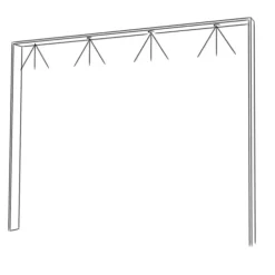 Passepartout 4 luci per armadio Mixa e Olimpo 243cm