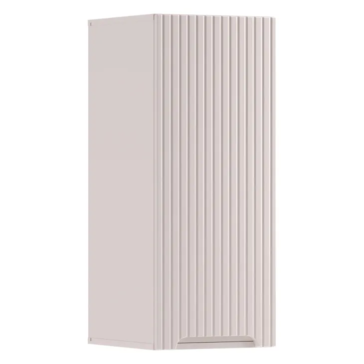 Pensile bagno lavanderia 35x85h cm cannettato 1 anta beige Cleany