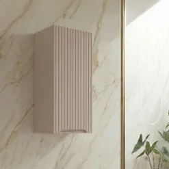 Pensile bagno lavanderia 35x85h cm cannettato 1 anta beige Cleany