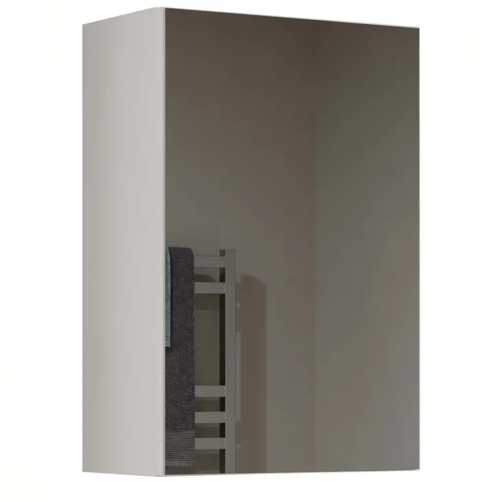 Pensile bagno sospeso 40x60h cm 1 anta con specchio bianco Motty