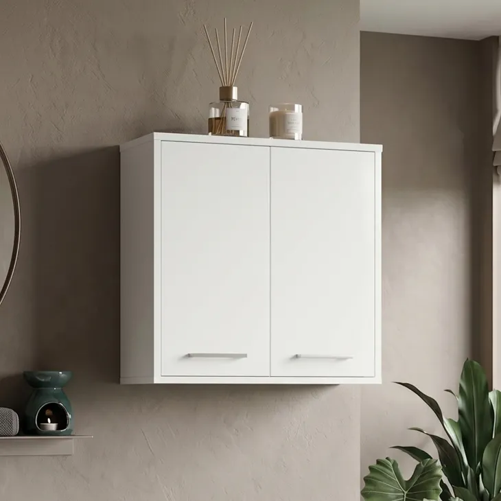 Pensile bagno sospeso 60x60h cm 2 ante bianco Woters