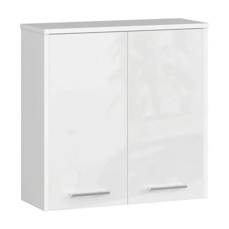 Pensile bagno sospeso 60x60h cm 2 ante bianco lucido Woters