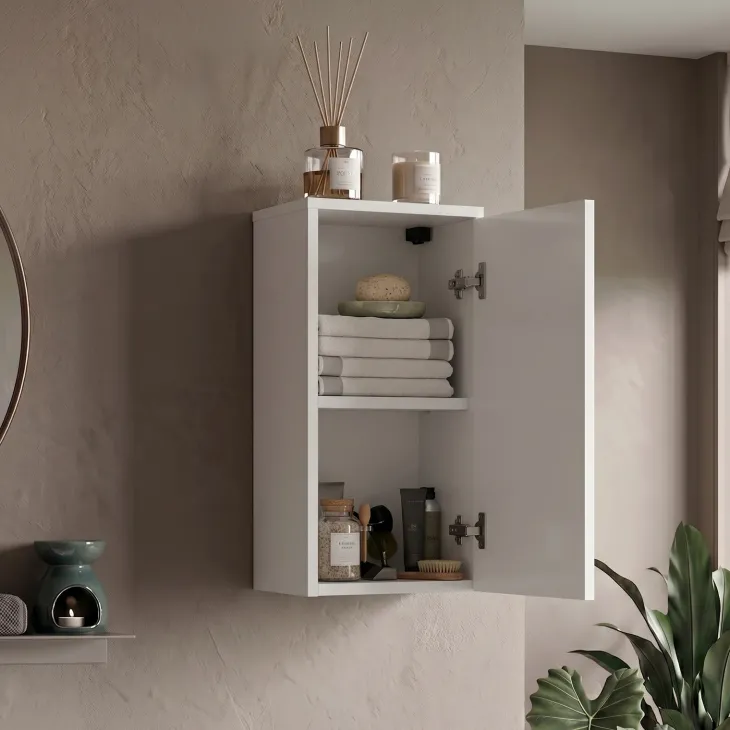 Pensile bagno sospeso 30x60h cm 1 anta bianco Woters