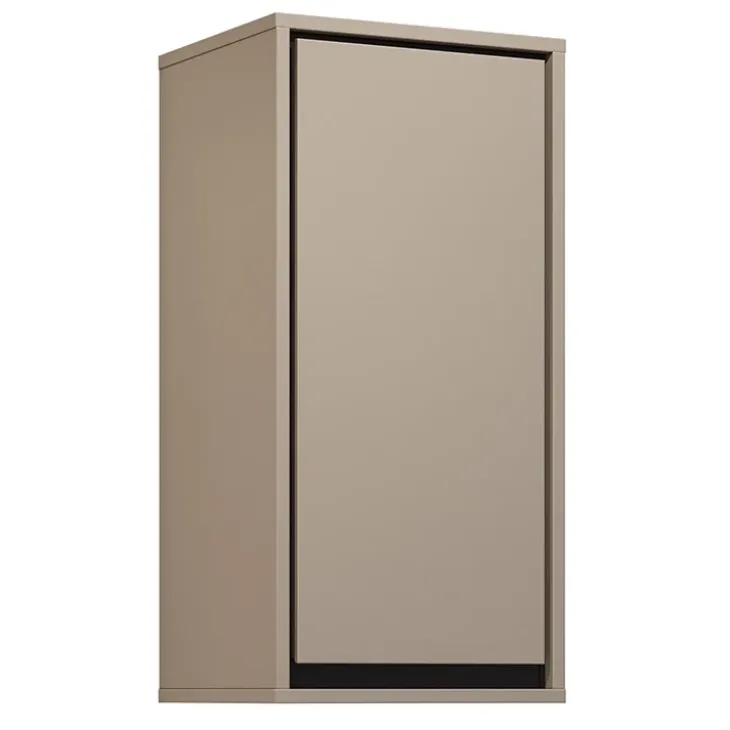 Pensile bagno sospeso 35x72h cm 1 anta tortora nero Linda