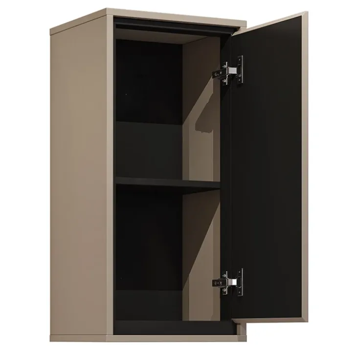 Pensile bagno sospeso 35x72h cm 1 anta tortora nero Linda