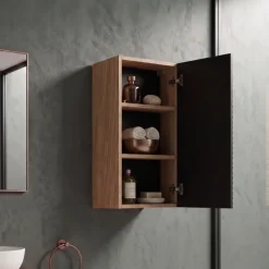 Pensile bagno sospeso 35x75h cm 1 anta nero rovere Swim