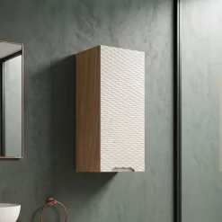 Pensile bagno sospeso 35x75h cm 1 anta beige rovere Swim