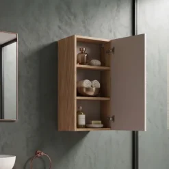 Pensile bagno sospeso 35x75h cm 1 anta beige rovere Swim