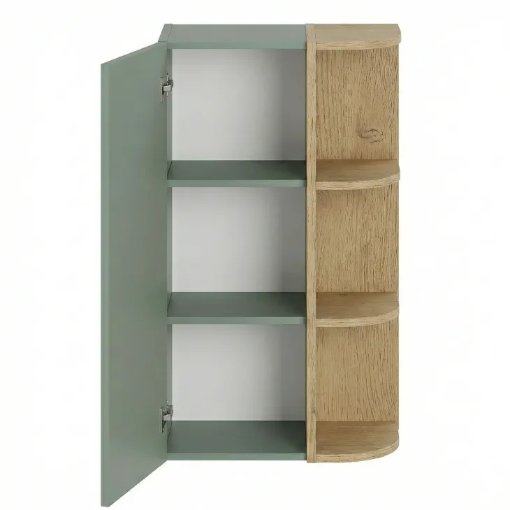 Pensile bagno sospeso 45x80h cm 1 anta verde salvia rovere Speranza