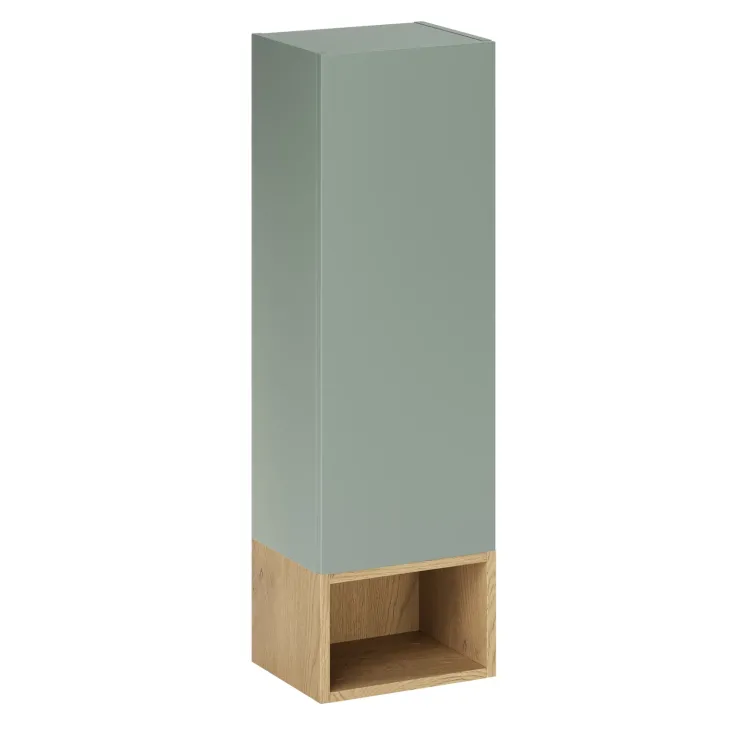 Pensile bagno sospeso 30x100h cm 1 anta verde salvia rovere Speranza