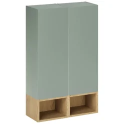 Pensile bagno sospeso 60x100h cm 2 ante verde salvia rovere Speranza