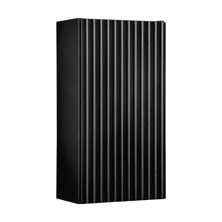 Pensile bagno sospeso 30x57h cm cannettato 1 anta nero Cleany
