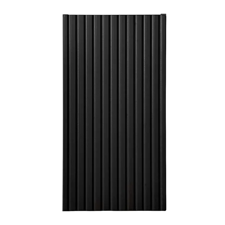 Pensile bagno sospeso 30x57h cm cannettato 1 anta nero Cleany