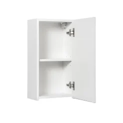 Pensile bagno sospeso 30x57h cm cannettato 1 anta bianco Cleany