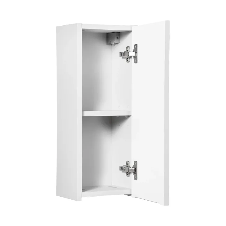 Pensile bagno sospeso 20x57h cm cannettato 1 anta bianco Cleany