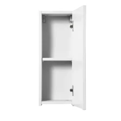 Pensile bagno sospeso 20x57h cm cannettato 1 anta bianco Cleany