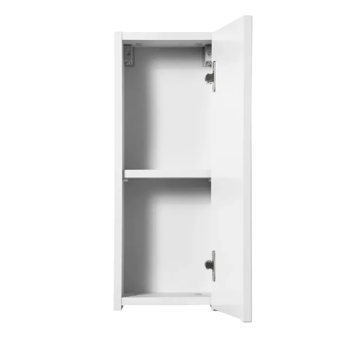 Pensile bagno sospeso 20x57h cm cannettato 1 anta bianco Cleany