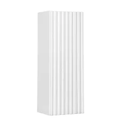 Pensile bagno sospeso 20x57h cm cannettato 1 anta bianco Cleany