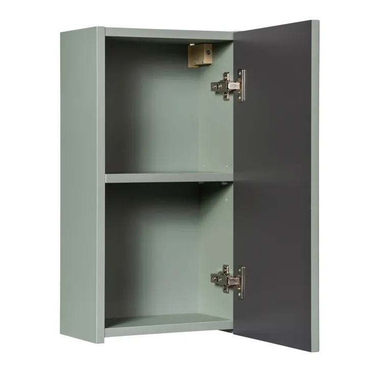 Pensile bagno sospeso 30x57h cm cannettato 1 anta verde salvia Greeny