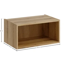 Pensile bagno 60x29h cm vano a giorno rovere Cleany