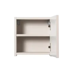 Pensile cubo bagno sospeso 30x30h cm cannettato 1 anta beige Cleany