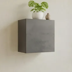 Pensile cubo da parete 55x50h cm 1 anta cemento Infinity