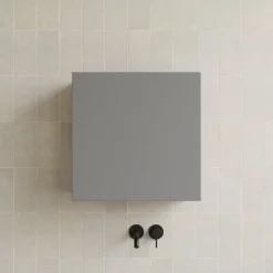 Pensile cubo sospeso bagno 55x50h cm 1 anta reversibile grigio scuro Sunset