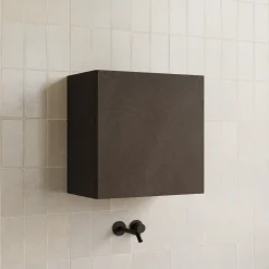 Pensile cubo sospeso bagno 55x50h cm 1 anta reversibile ossido nero Sunset