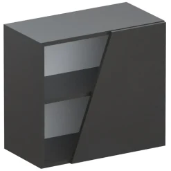 Pensile cubo sospeso 55x50cm 1 anta taglio obliquo reversibile ossido nero Sunset