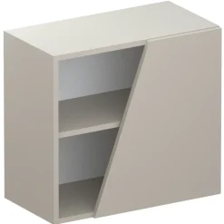 Pensile cubo sospeso 55x50cm 1 anta taglio obliquo reversibile beige Sunset