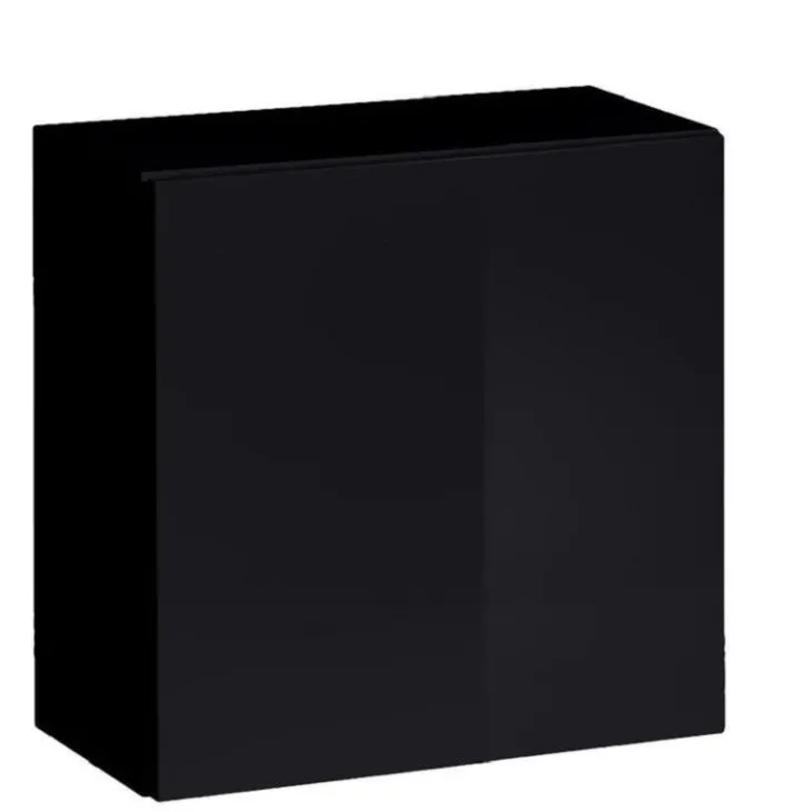Pensile cubo sospeso 60x60h cm 1 anta nero opaco lucido Geo