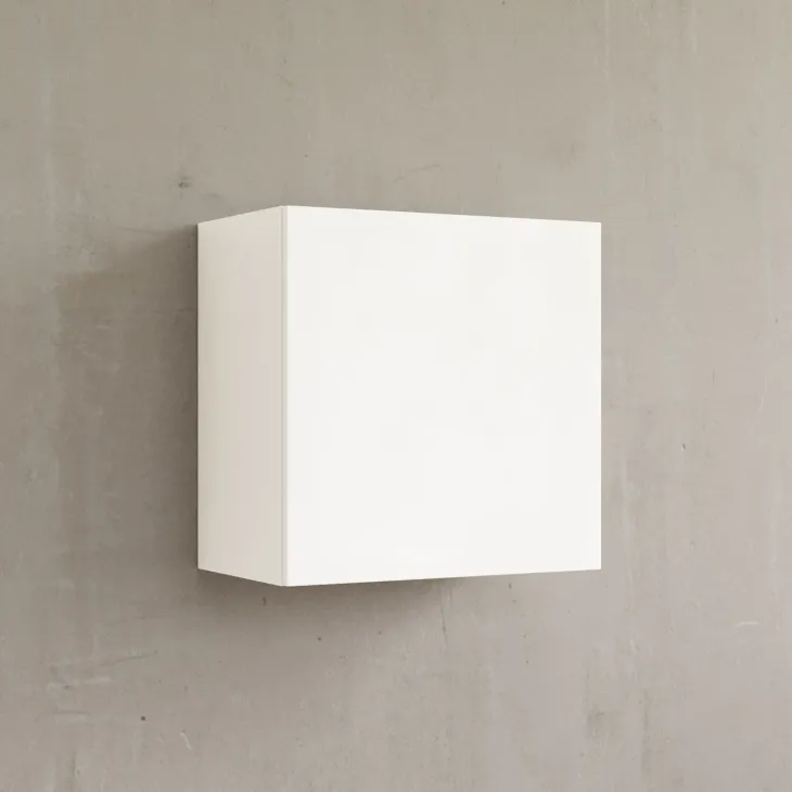 Pensile cubo sospeso 55x50h cm 1 anta reversibile bianco lucido Sunset