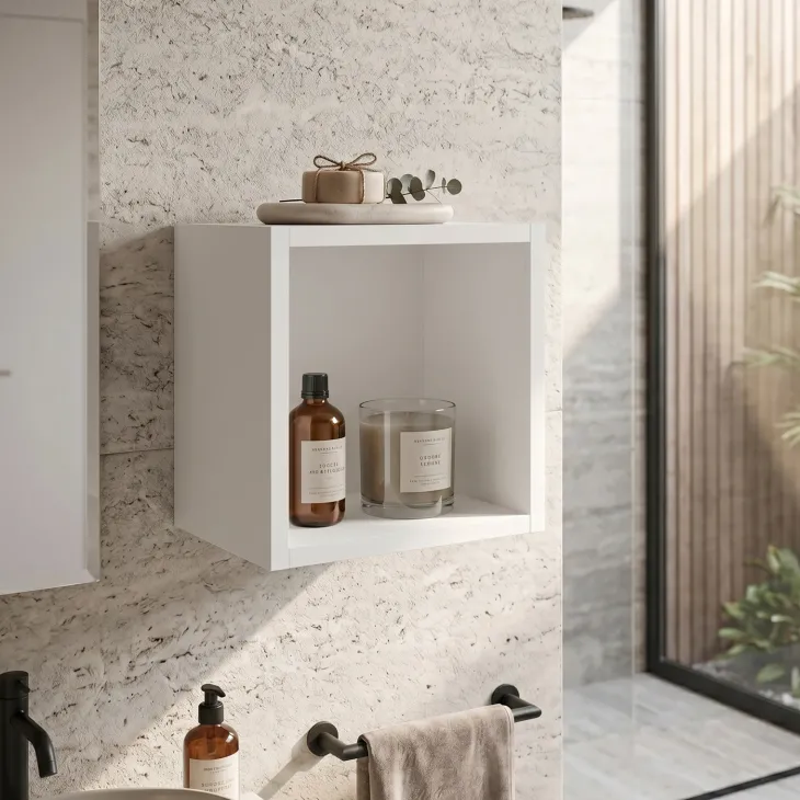 Pensile cubo 27x28h cm bianco opaco Corallo