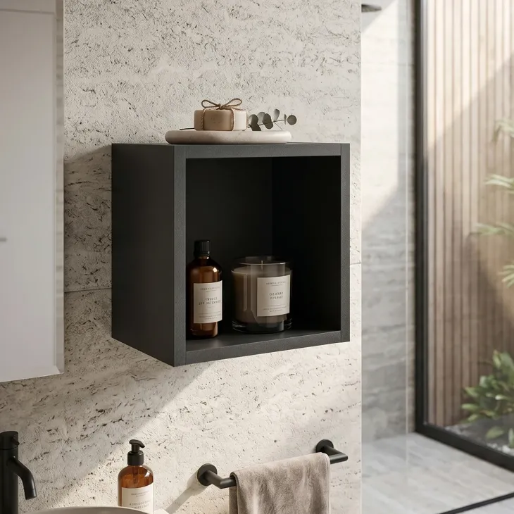 Pensile cubo 27x28h cm nero Corallo