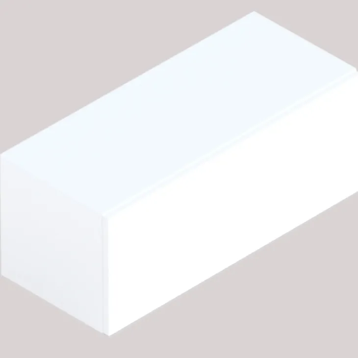 Pensile da parete orizzontale 69x29h cm 1 anta reversibile bianco lucido Sunset