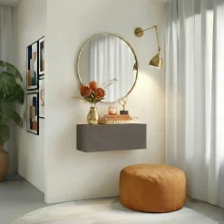 Pensile da parete orizzontale 69x29h cm 1 anta reversibile marrone bronzo Sunset