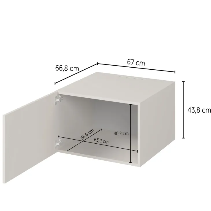 Pensile lavanderia 67x44h cm 1 anta bianco Ordinary