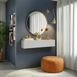 Pensile orizzontale 138x29h cm 1 anta reversibile grigio chiaro Sunset