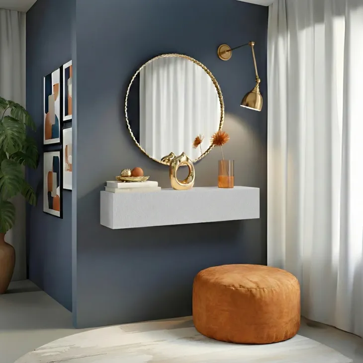 Pensile orizzontale 138x29h cm 1 anta reversibile grigio chiaro Sunset